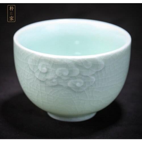 Your kiln kiln teacup xiangyun sample tea cup master cup single cup ruzhou your porcelain cups on individual cup