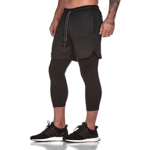 2021Spring and Autumn Mens Sports Pants Quick-drying Nine-point Pants Casual Sports Training Running Fitness Pants Sweatpants