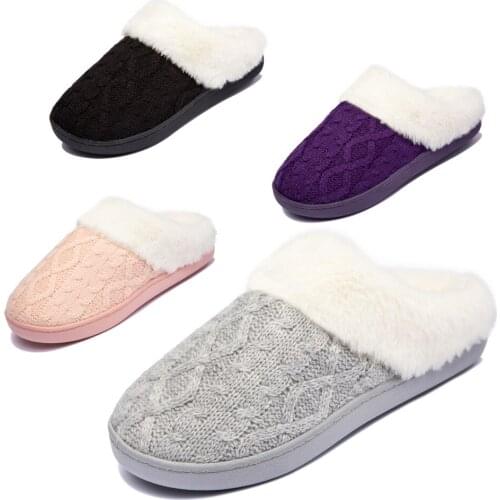 Winter Men Slippers Indoor Sewing Suede Warm Home Soft Slipper Short Plush Men Casual Shoes Non-Slip Lovers Slippers Women Slide