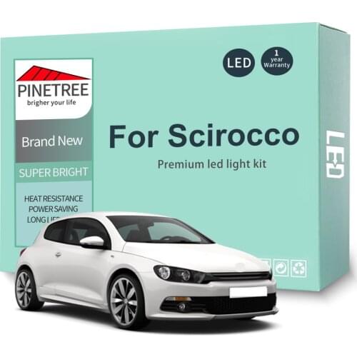 10Pcs Led Interior Light Kit For VW Volkswagen Scirocco 3 3R 2008-2016 Dome Map Reading Trunk Light Canbus No Error