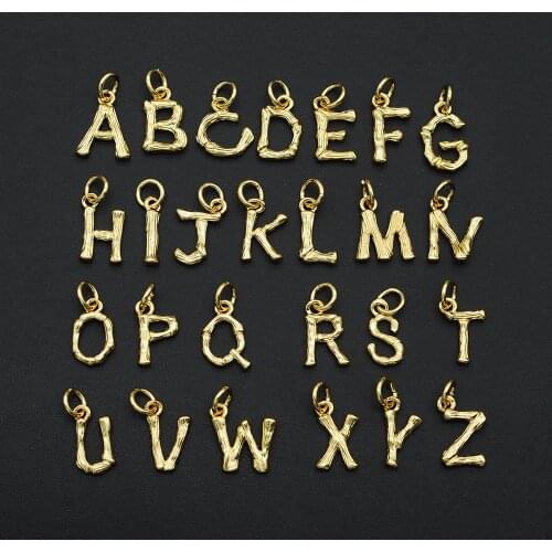 2020 15x10mm 100% CZ DIY Jewelry Alphabet A-Z Charm Pendant Wholesale Top Quality Bracelet Making Jewellery Accessories
