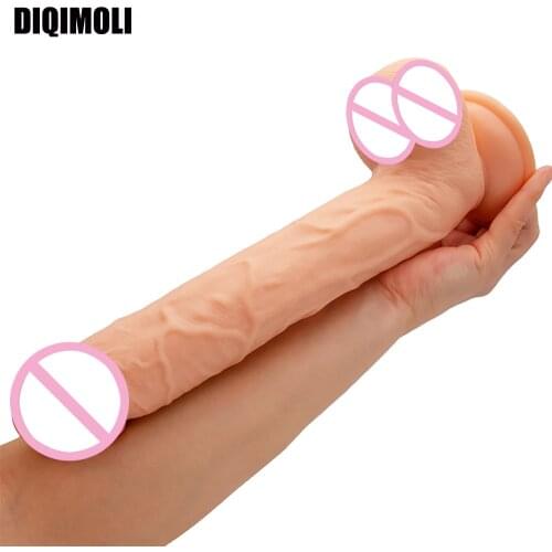 29CM*5CM Oversized Soft Dildos Realistic Skin Feeling Huge Penis Erotic Big Dick Adult Sex Toys Phallus for Women Masturbation