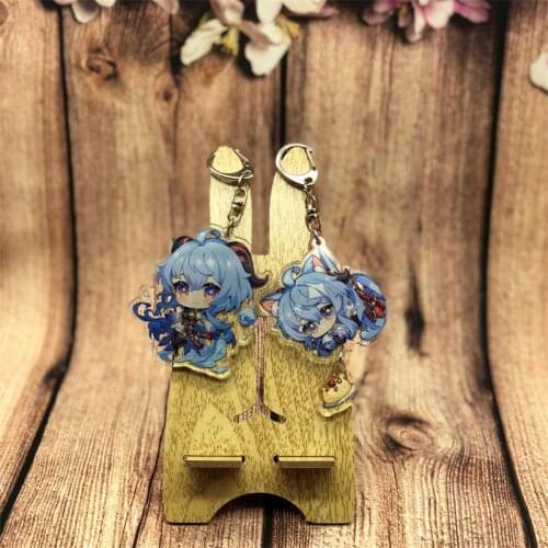 Game Genshin Impact Gayu Keychain Accessories Anime Cosplay Props Key Chain Backpack Pendant Kawaii Cartoon Badge