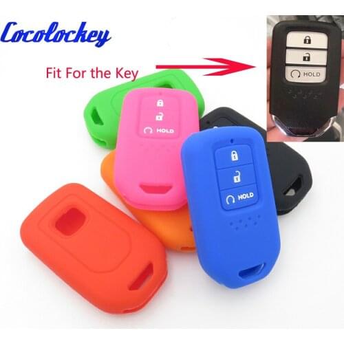 Cocolockey Silicone Rubber Car Key Shell Cover Case for Honda AVANCIER New URV CRV 2017 Smart Remote Keyless 3 Button No Logo