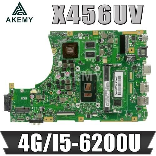 For ASUS X456UJ X456UVK X456UB F456U X456UV laptop motherboard X456UQK Mainboard DDR4-4GB-RAM i5-6th gen CPU