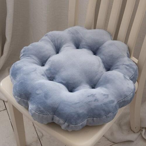 Flannel Throw Pillow Cute Biscuit Shape Multi-color Cookie Backrest Cushion Pillows Decor Household Hotel Office