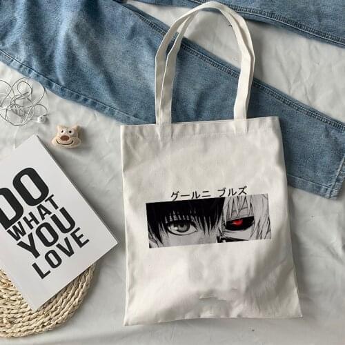 Anime Tokyo Ghoul Canvas Bag Darks Harajuku Gothic Style Shopper Large Capacity Womens Bag Classic Shoulder Bag Vintage HandBag