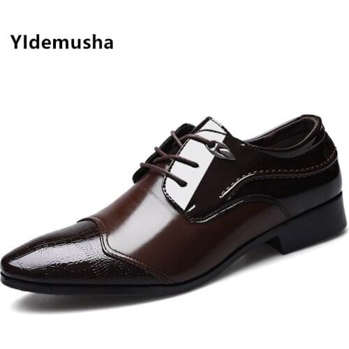 2020 New Spring Classic Business Mens Dress Shoes Fashion Elegant Formal Wedding Shoes Men Slip on Office Oxford Shoes for Men