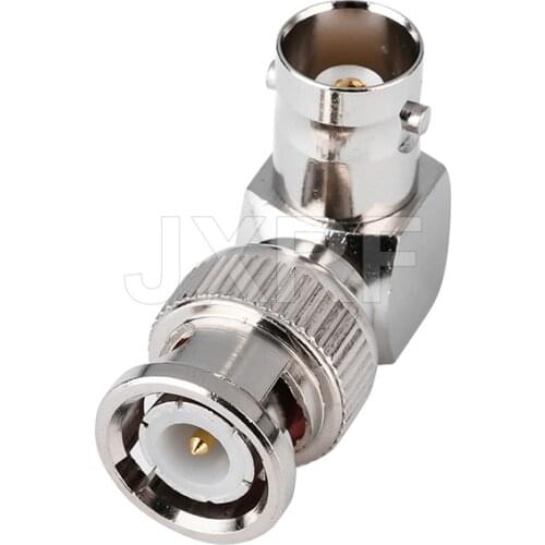 JXRF Coaxial Adapter 90 Degree BNC male to BNC female Right angle Connector