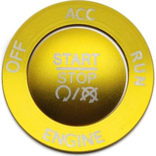 Engine Start Stop Button Knob Cover + Ring Trim Accessories for 2015-2020 Dodge Challenger Charger
