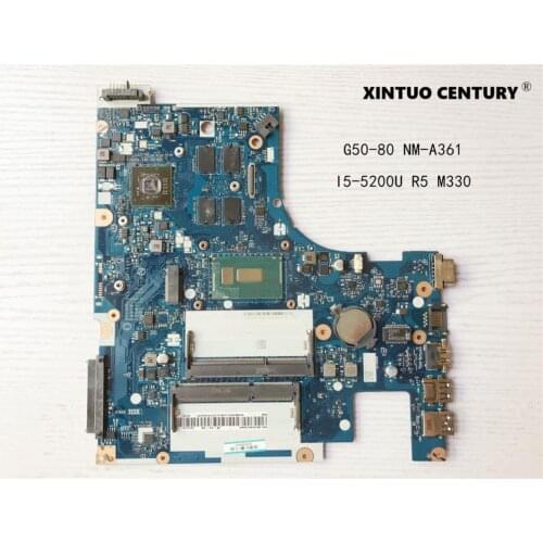 Laptop motherboard For Lenovo G50 G50-80 G50-80M，ACLU3/ACLU4 NM-A361 5B20H14397 mainboard With i5-5200U R5 M330 GPU 100% Test OK