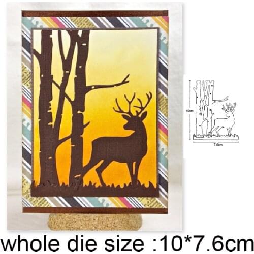Christmas Tree Animal Deer Frames Metal Cutting Dies Stencils Die Cut for DIY Scrapbooking Album Paper Card