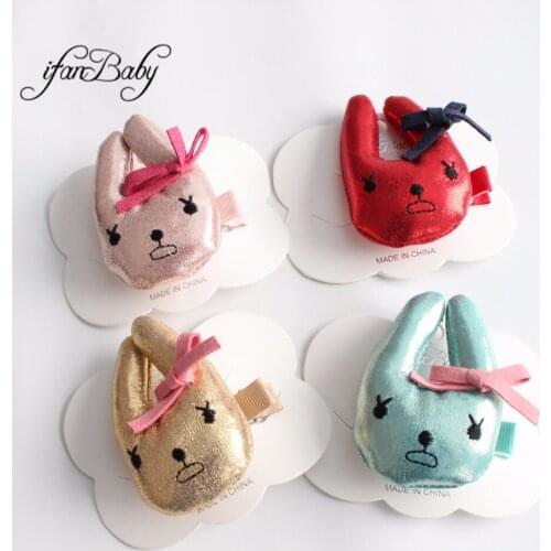 Cute rabbit with bow hair pin,hair clip,girl hair accessories