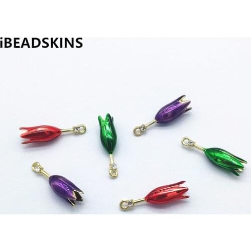 New arrival! 29x8mm 50pcs Zinc Alloy Tulip shape Charm for Earrings parts,hand Made Earrings Findings Jewelry DIY