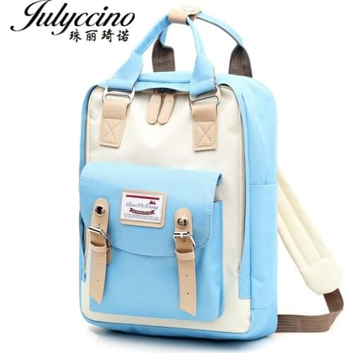 JULYCCINO New Fashion Women Backpack Female Waterproof School Bags for Teenagers Girls Backpacks USB Patchwork Backpack Mochilas