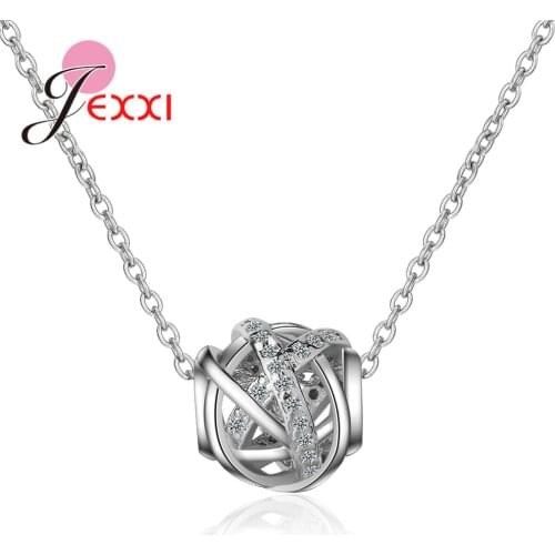 Cutout Necklace Female Transfer Bead Pendant Simple Student Short Design CZ Cubic Zircon Feel Naked Wind Clavicle Chain