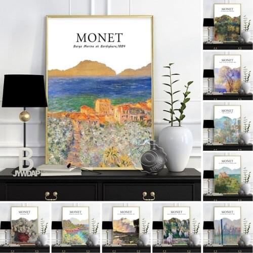 French Claude Monet Prints Poster, Burgo Marina At Bordighera The Japanese Bridge Art Oil Painting, Monet Vintage Art Home Decor