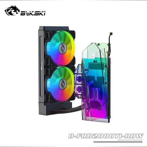 Bykski 240mm radiator integrated water cooled kit 5v light system fit nvidia 2080ti 2080 2070 B-FRD2080TI-RBW water cooling