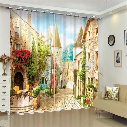 Customized Lavender Luxury 3D Blackout Window Curtain Drapes For Living room Bed room Hotel Wall Tapestry Cortinas