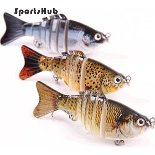 SPORTSHUB 7-Sections Bionic Wobbler Fishing Lure Baits 10.5cm 13g Fishing Bait 6# Hooks Fake Artificial Baits NR0027