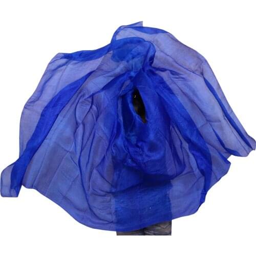 100% Silk Belly Dance Veil Belly Dance Silk Shawl Scarf Royal Blue Solid Colour Belly Dance Performance Silk Veils 250/270*114cm