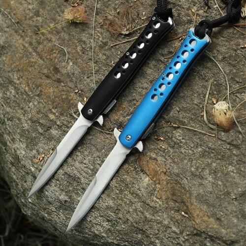 R Stainless Steel Little Knife, Foldable Double-Color Pocket Knife With Nylon Knife Set, Fishing Self-Defense EDC, Camping Knife