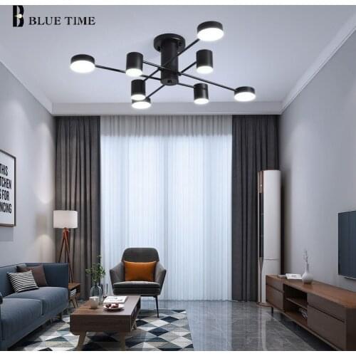 Modern LED Chandelier For Living Room Dining Room Parlor Hanging Lamp Gold Black Ceiling Chandelier Lamps Home Indoor Lighting
