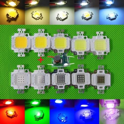 10W Cool Warm White Red Green Royal Blue UV IR 395nm-940nm LED Chip full specturm + 12v LED Driver