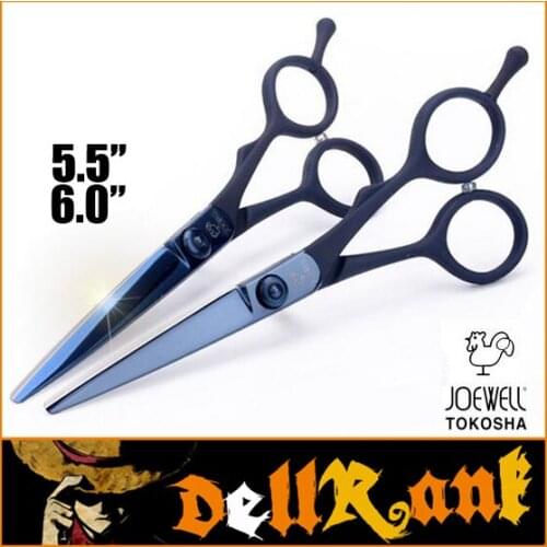 Japan Original "JOEWELL" Scissors 6" Professional Barber Hairdressing Salon Scissors Cobalt High Quality Hair Cutting Shears J-4