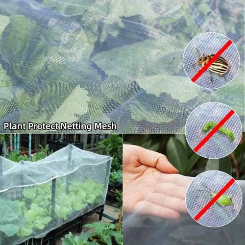 Greenhouse Protective Net 60mesh Fruit Vegetables Care Cover Insect Net Plant Cover Net Garden Pest Control Plant Potection Net