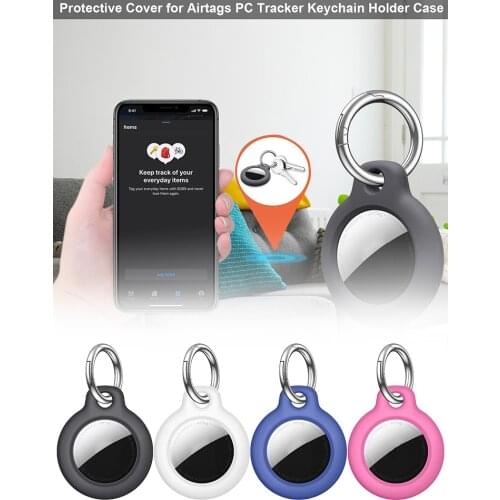 Mini Protective Cover For Airtags PC Tracker Keychain Holder Case GPS Tracker Anti-lost Keychain Bluetooth Key Finder Case