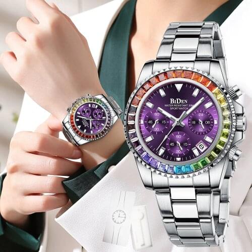 MEIBIN Chronograph Women Watch 2020 Ins Luxury Multi-Functional Rainbow Circle Watch Fashion Stainless Steel Sports Ladies Watch