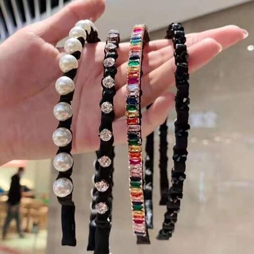 2020 invisibobble HairHalo The Adjustable Headband comfortable No Pain high quality lady pearl headwear accessories golden black