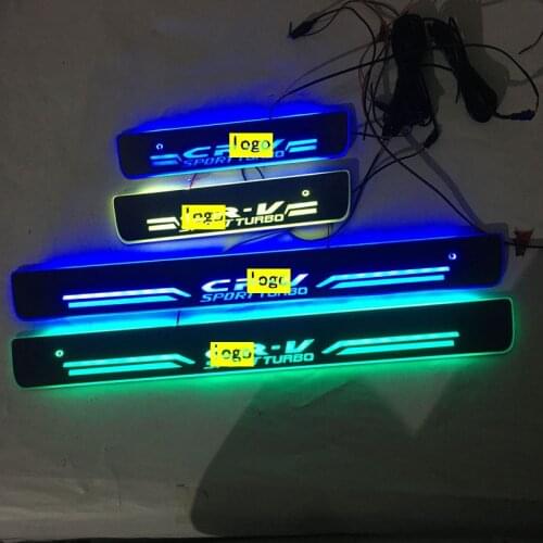 4PCS Welcome Pedal Car Exterior Parts LED Door Sill Scuff Dynamic Streamer light For HONDA CRV