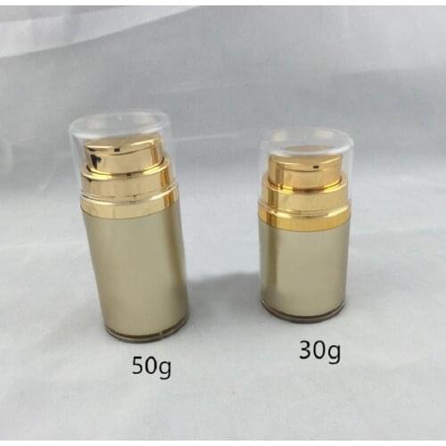 50ml gold acrylic airless pump bottle or lotion/emulsion bottle or essence bottle can used for Cosmetic Container