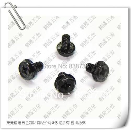 6#-32*6 carbon steel black harden finished computer case screw TRILOBULAR THREAD SCREWS