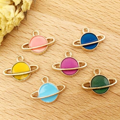 Mix 8pcs 6 Colors Enamel Gold Plated Charms Alloy Star Pendant for DIY Necklace Bracelet Earrings Jewelry Making