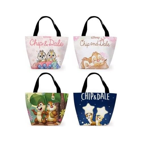 Disney Chip Dale Style Anime Figures Cartoon Product Cosplay Accessories Customized Lunch Bag Warm Storage Gifts Unisex