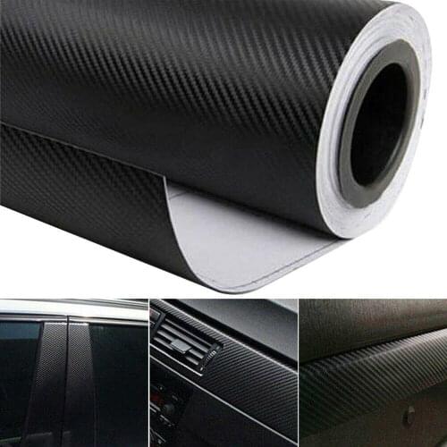 3D Carbon Fiber Car Vinyl Foil Film Wrap Roll Sticker Decal Interior Accessories Car DIY Decor Stickers 127*30 Cm