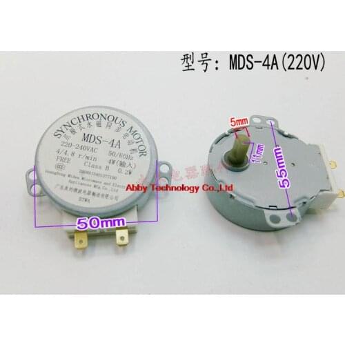 Free Shipping 10pcs Microwave synchronous motor MDS-4A turntable motor 220V4W 4/4.8r/min