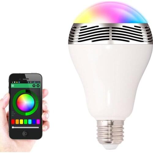 Speaker bluetooth E27 LED RGB Light Music Bulb Lamp Color Changing via WiFi App Control mp3 player wireless bluetooth speaker