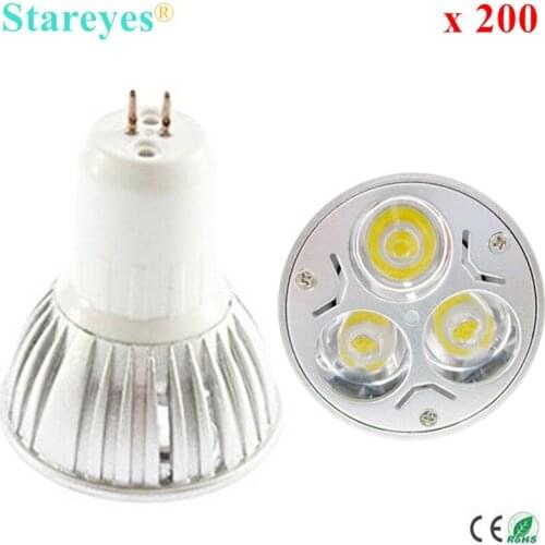 FedEX Free shipping 200 pcs Dimmable 3W Gu5.3 E14 GU10 E27 MR16 B22 LED Downlight Spotlight lamp droplight bulb LED Lighting