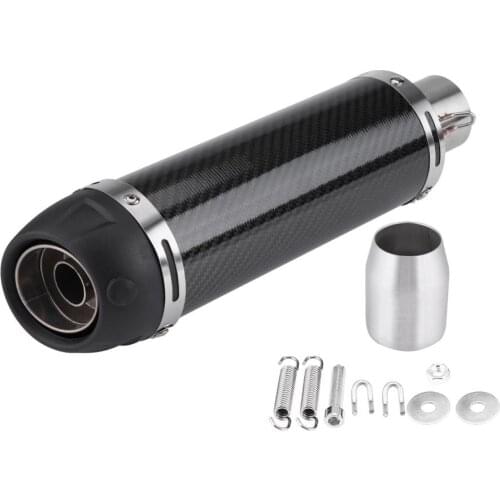 51mm Universal Motorcycle Modified Real Bright Carbon Fiber Exhaust Muffler Pipe with DB Killer stainless steel exhaust tube