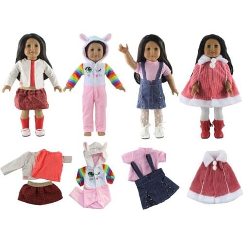 Hot sell! 4 set Leisure handmade dress clothes piece for 18 inch American Doll Accessories doll clothes