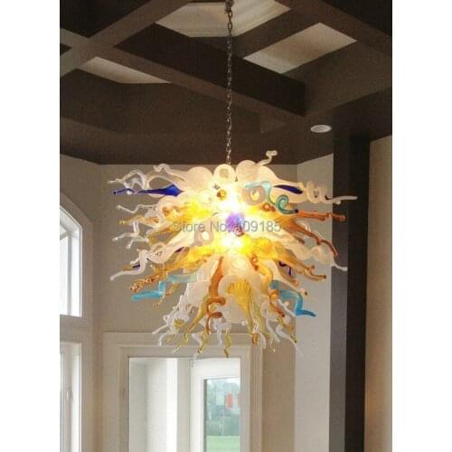 Hot Sale Fancy Dining Room Decor Art Store Blown Glass LED Chandelier Lighting Chain Chandeliers