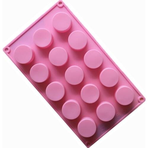 15 Hole Silicone Mold Round Circle Shape Fondant Cake Baking Tools Candy Jelly Diy Making Mould Handmade Soap Molds Supplies