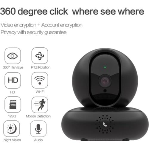 360 Degree PTZ Rotation Wifi Camera Webcam Home Intercom Mini Baby Monitor HD CCTV Camera Internet Network Video Camera EC67