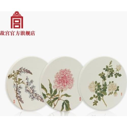 Chunhua Jufang Ceramic Coasters Suits Cork Absorbent Heat Proof Mat Birthday Gift Graduation Gift