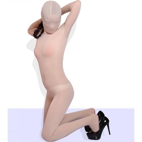 Bodystocking Sexy Hot Erotic Zipper Open Crotch Bodysuit Long Sleeve Rompers Womens Jumpsuit Overalls Catsuit Tights Full Coat