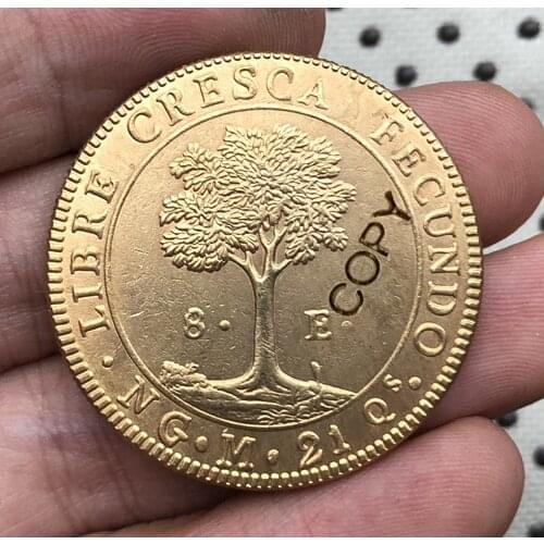 1824 Central American Republic 8 Escudos coins copy 35mm